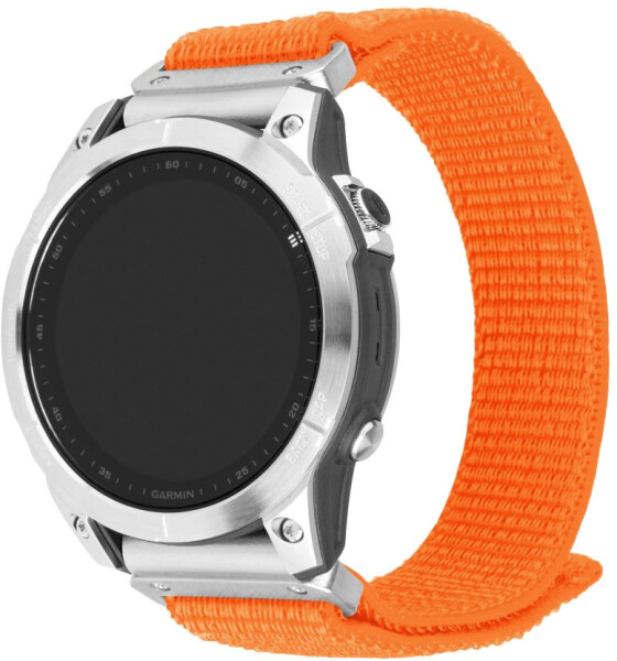 FIXED Nylonový řemínek Nylon Sporty Strap pro Garmin QuickFit 26mm oranžový (FIXNST2-QF26MM-OR)