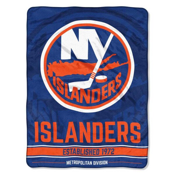 Northwest Deka New York Islanders NHL Plush Micro Throw Logo