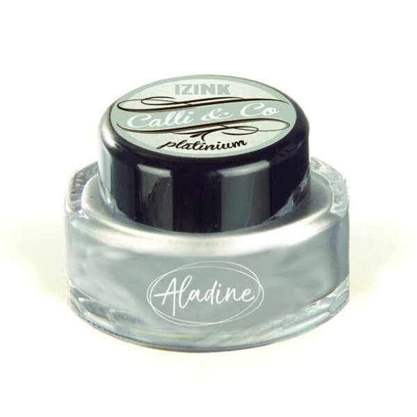 Kaligrafický inkoust Aladine IZINK CALLI CO - metalický platinový, 15 ml