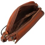 Luxusní dámská kožená crossbody kabelka Katana Dayana, koňaková