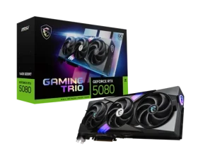MSI GeForce RTX 5080 GAMING TRIO 16GB OC / 2715MHz / 16GB GDDR7 / 256-bit / 1x HDMI + 3x DP / 850W (16) (RTX 5080 16G GAMING TRIO OC)
