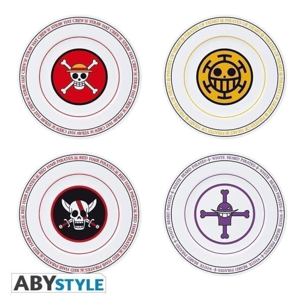 One Piece Porcelánové talíře - sada 4 ks