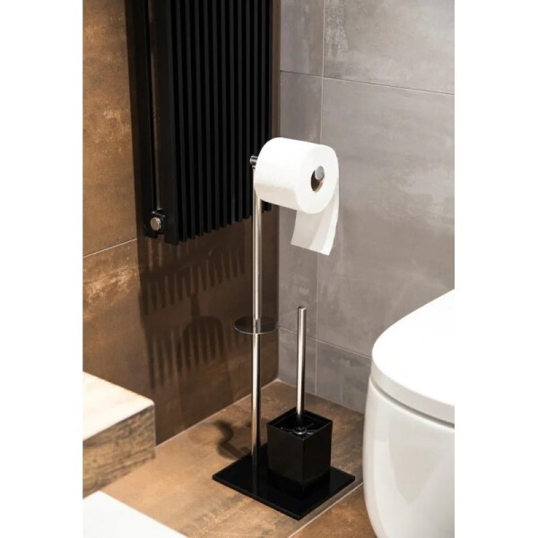 HOPA - WC štětka + držák papíru, nerez a černá barva KD02071617