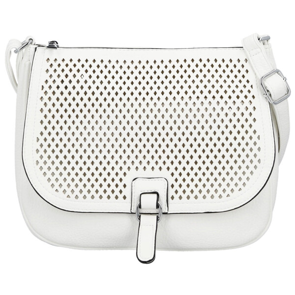 Stylová dámská koženková crossbody kabelka Kajla, bílá