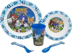 STOR Dětská jídelní sada 5v1 Sonic (40550)