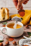 TEA HERITAGE Bylinný čaj Mushroom – 5 ks, oranžová barva, textil