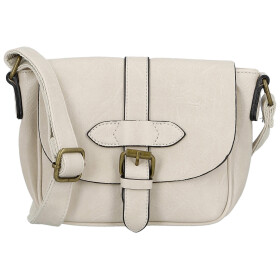 Trendy dámská koženková crossbody kabelka Divina, béžová