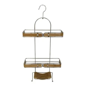 Spirella BAMBOU / Závěsná polička / bambus / chromovaná ocel / 27 x 10,8 x 55,8 cm