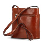 Luxusní dámská kožená crossbody kabelka Sweara, koňaková