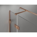 MEXEN/S - Lunar T sprchový kout dveře křídlové levá 85 x 100, transparent, měď kartáčovaná 834T-085-100-65-00-L