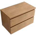 CERANO Koupelnová skříňka Carole + deska pod umyvadlo Navira Pro - 36 mm - dub medový - 100x51,6x46 cm