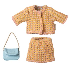 Maileg Kostýmek s kabelkou pro myšku Maileg Mum Mouse, žlutá barva, textil