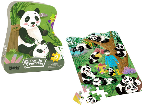 Mamido Puzzle Panda s bambusem 48 dílků