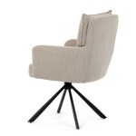 Jídelní židle, béžová, manšestrová látka, HC-X1128 LAN2