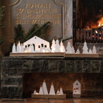 Räder Svícen Fir Trees 25 cm, bílá barva, přírodní barva, dřevo, porcelán