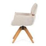 Jídelní židle, béžová, látka, DCH-D1348 CRM2