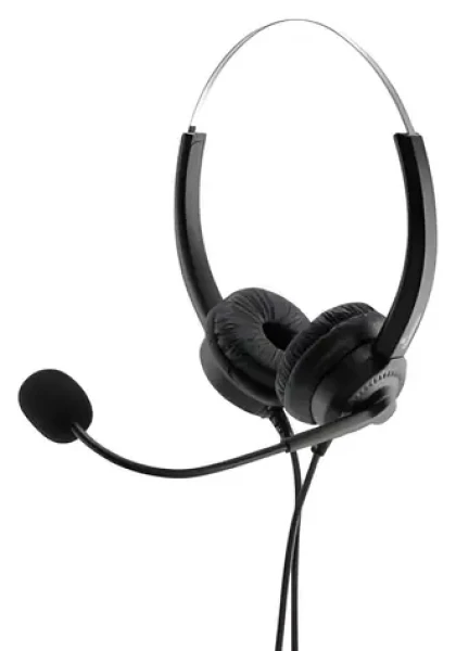MediaRange Headset Stereo USB 2.0 černá, stříbrná / Sluchátka s mikrofonem / Binaurální / USB-A / 2 m (MROS304)