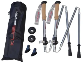 KUBIsport Trekingové hole skládací 5-dílné / Trekingové hole / 5 dílů / 1 pár (05-LTH134K)