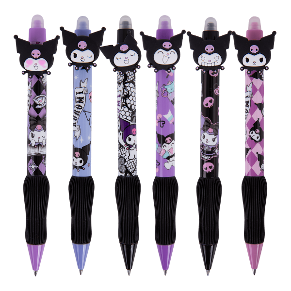 Gumovatelné pero, Kuromi, 36 ks, modrá náplň, displej