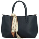 Elegantní dámská koženková kabelka do ruky MaxFly Marja, tmavě modrá