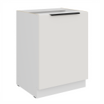 Spodní skříňka Aria 60 D 1F BB Barva korpusu: Černá, Barva dvířek: WH - Crystal white AFM
