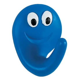 Spirella SMILE dětský háček modrý / polyresin / samolepící / 40 x 50 mm (7610583067609)