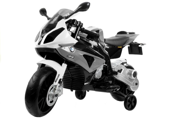 Mamido Dětská elektrická motorka BMW S1000RR Maxi stříbrná