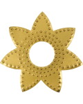 House Doctor Ochranný kroužek na svíčku Antique Brass – set 4 ks, zlatá barva, kov