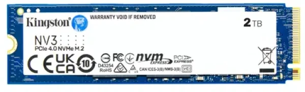 Kingston NV3 SSD 2TB / M.2 2280 / PCIe 4.0 NVMe / R:6000MBps / W:5000MBps (SNV3S/2000G)
