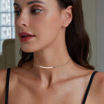 Elenys stříbrný náhrdelník Choker pozlacený bílým zlatem