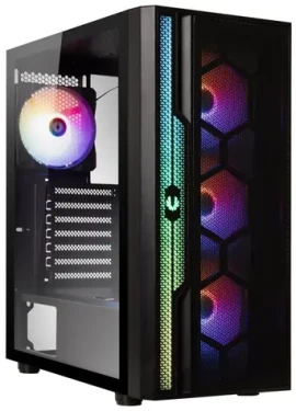 BitFenix Apollo černá / Skříň / ATX / 3x USB 3.0 + USB 2.0 / 4x 120mm ARGB / tvrzené sklo / bez zdroje (BFC-APL-300-KKGXP-4A)