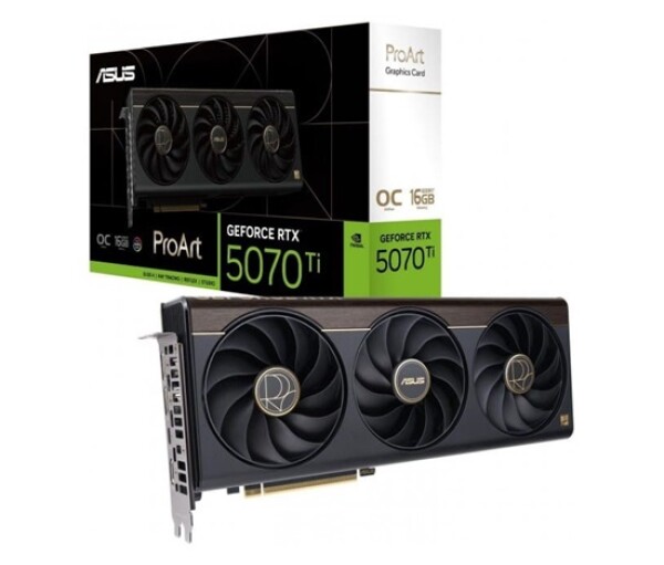 ASUS VGA NVIDIA GeForce ProArt RTX 5070 Ti OC 16GB GDDR7, RTX 5070 Ti OC, 16GB GDDR6X, 2xDP, 1xHDMI, 1x USB-C EDF_1887810