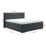 Čalouněná postel Trend 160x200, šedá, bez matrace, přední výklop