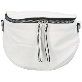 Módní dámská koženková ledvinka/crossbody André, bílá