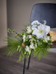 Bloomingville Umělá kytice Kristin Bouquet White 105 cm, růžová barva, bílá barva, multi barva, plast