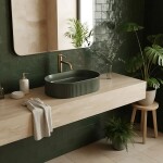REA - Umyvadlo na desku Vanda Olive Matt 49x31 REA-U3611