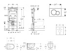 GEBERIT - Duofix Set předstěnové instalace, klozetu Oudee Vortex a sedátka softclose, tlačítko Sigma01, lesklý chrom SANI11CA1152B
