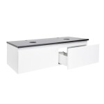 Koupelnová skříňka s kamennou krycí deskou SAT B-WAY 119x30x45 cm bílá lesk BWAY120WTK BWAY120WTK