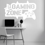 Samolepka Gaming zone Barva: růžová, Velikost: 40 x 24 cm