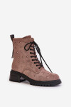 ZDobené Botky Worker Dámské Zateplené D&A MR880-017 Taupe 39