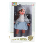 Mamido Panenka Sweet Angel v modrých šatech s doplňky 36 cm