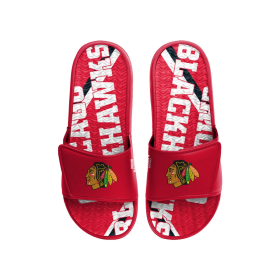 FOCO Pánské Pantofle Chicago Blackhawks NHL Gel Slide Slipper Velikost: XL = 46-48 EU
