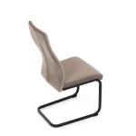 Židle jídelní, cappucino látka, černý kov