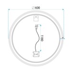 Tutumi - Zrcadlo LED BLUETOOTH FFJ 60cm HOM-06501