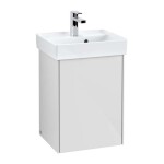 VILLEROY & BOCH - Collaro Umyvadlová skříňka, 41x55x34 cm, 1 dvířka, panty vlevo, Glossy White C00500DH