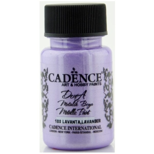 Metalická akrylová barva Cadence Dora Metalic - levadulová, lavander / 50 ml