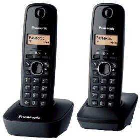 Panasonic KX-TG1612FXH šedá / DECT bezdrátový telefon s displejem / CLIP / 2 sluchátka (KX-TG1612FXH)