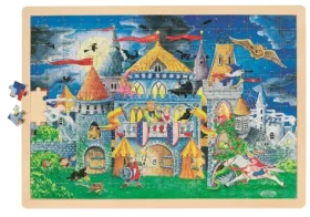 GOKI Dřevěné puzzle Pohádková hodina