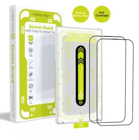 Mobile Origin Screen Guard ochranné sklo pro Apple iPhone 16 Pro Max s aplikátorem černá / 2 ks (SGA-F-i16ProMax-2pk)
