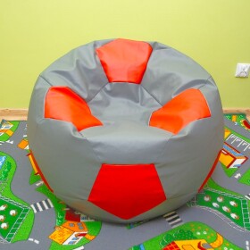 FRONTI Sedací vak - míč 80 cm - šedá + červená